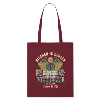 Pickleball Kitchen est fermé sur Serve It Up - Tote bag bio Stanley/Stella - bordeaux - Devant