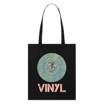 Vinyl Schallplatte für Retro Disco Vintage Freunde - Stanley/Stella Bio-Stoffbeutel - Schwarz - Vorne