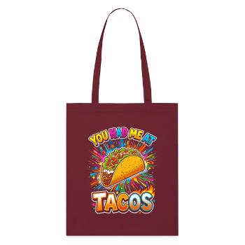 You Had Me at Tacos Neon Burst - Stanley/Stella Bio-Stoffbeutel - Burgunderrot - Vorne