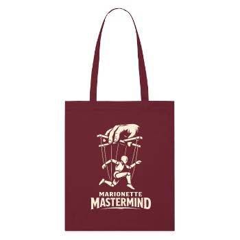 Marionetten Genie | Puppenspieler Humor - Stanley/Stella Bio-Stoffbeutel - Burgunderrot - Vorne