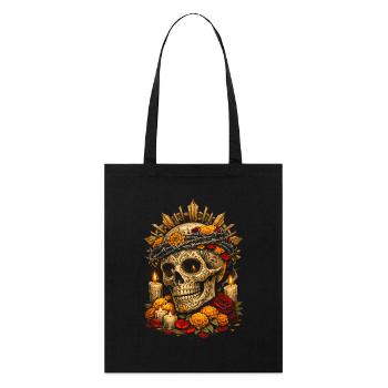 Dia De Los Muertos - Stanley/Stella Bio-Stoffbeutel - Schwarz - Vorne