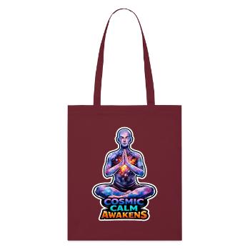 Méditation lunaire, pleine conscience lunaire, spirituel - Tote bag bio Stanley/Stella - bordeaux - Devant