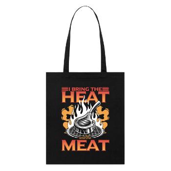 BBQ Grilling Meat Smoking Barbecue - Stanley/Stella Organic Tote Bag - black - Front