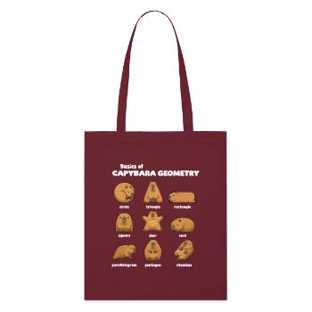 Bases de la géométrie de capybara Funnier - Tote bag bio Stanley/Stella - bordeaux - Devant