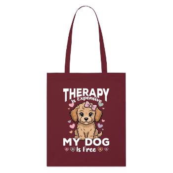 Race de chien Goldendoodle - Tote bag bio Stanley/Stella - bordeaux - Devant