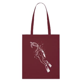 Chemise de plongée Plongée Tortue Plongée - Tote bag bio Stanley/Stella - bordeaux - Devant