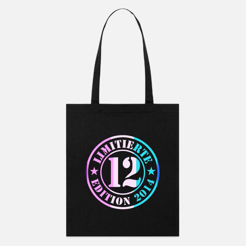 Garçon du 12e anniversaire - Tote bag bio Stanley/Stella - noir