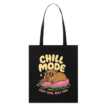 Chill Mode Capybara No Rush - Stanley/Stella Organic Tote Bag - black - Front