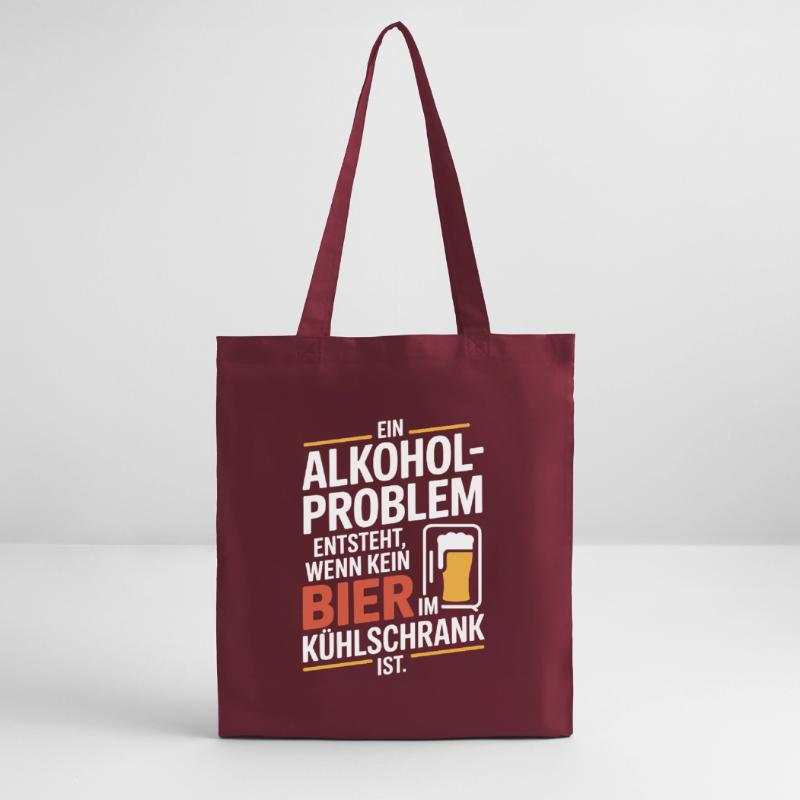 Bier Spruch Alkohol Problem Männerabend JGA Herren Stanley/Stella Bio-Stoffbeutel