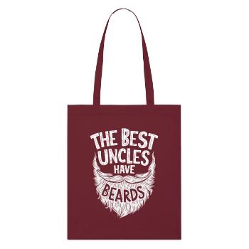 The best uncles have beards - Stanley/Stella Organic Tote Bag - burgundy - Front