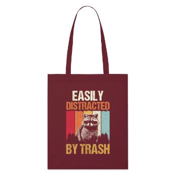 Panda Poubelle - Tote bag bio Stanley/Stella - bordeaux - Devant