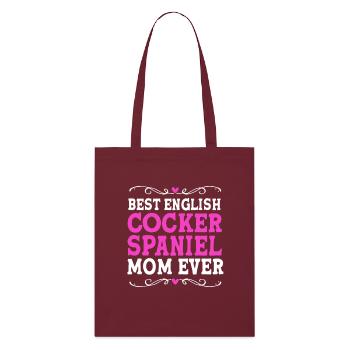Maman Cocker Spaniel Maman de chien - Tote bag bio Stanley/Stella - bordeaux - Devant