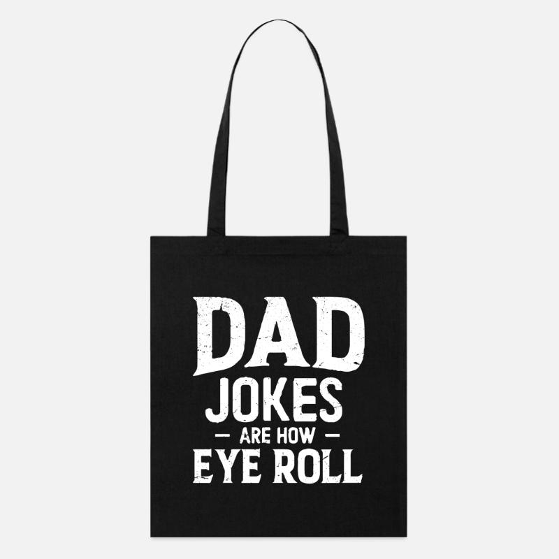 Les blagues de papa, c’est comme lever les yeux au ciel - Tote bag bio Stanley/Stella - noir