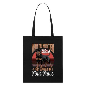 Rottweiler Rottweiler Rottie Race de chien - Tote bag bio Stanley/Stella - noir - Devant