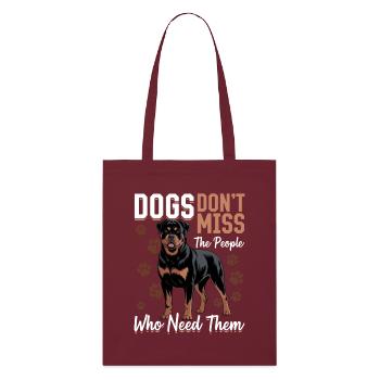 Rottweiler Rottweiler Rottie Race de chien - Tote bag bio Stanley/Stella - bordeaux - Devant