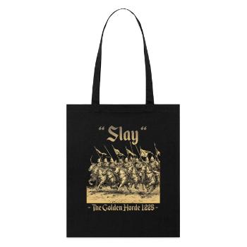 Empire mongol Gengis Khan Cavalier de la Horde d’Or - Tote bag bio Stanley/Stella - noir - Devant
