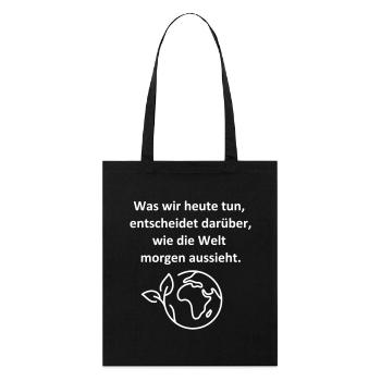 Sustainability – The future is in our hands - Stanley/Stella Organic Tote Bag - black - Front