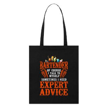 Barman Mixologue Barman De - Tote bag bio Stanley/Stella - noir - Devant