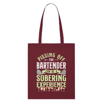 Barman Mixologue Énerve - Tote bag bio Stanley/Stella - bordeaux - Devant