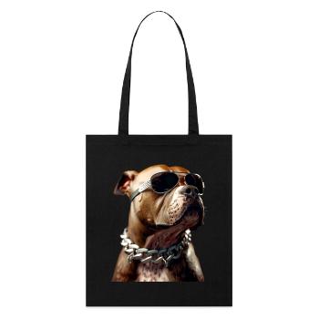 Pitbull Bulldog Pittie American Pitbull Terrier - Stanley/Stella Organic Tote Bag - black - Front