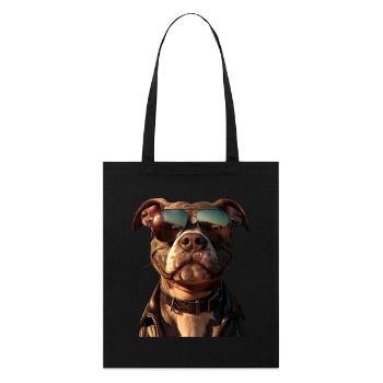 Pitbull Bulldog Pittie American Pitbull Terrier - Stanley/Stella Organic Tote Bag - black - Front