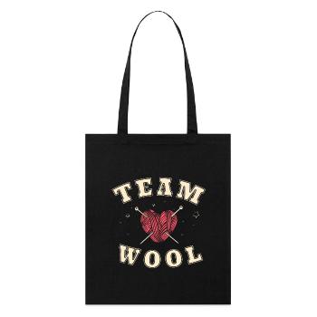 Team WOOL - The number 1! 🐑💪 - Stanley/Stella Organic Tote Bag - black - Front