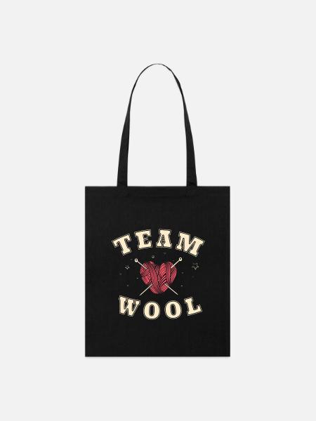 Team WOOL - The number 1! 🐑💪 - Stanley/Stella Organic Tote Bag - black