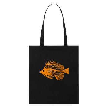 Fisch Orange - Stanley/Stella Bio-Stoffbeutel - Schwarz - Vorne