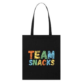 Team Snacks - Stanley/Stella Organic Tote Bag - black - Front