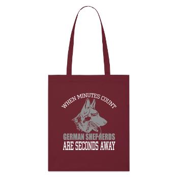 Bergers allemands - Tote bag bio Stanley/Stella - bordeaux - Devant
