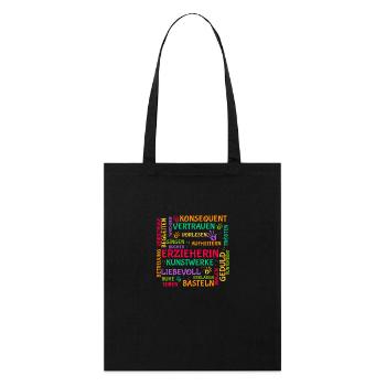 Erzieherin Brainstorming Shirt - Stanley/Stella Bio-Stoffbeutel - Schwarz - Vorne