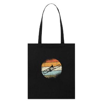 Trombones instrument - Tote bag bio Stanley/Stella - noir - Devant