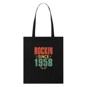 Anniversaire 1958 Sort rock - Tote bag bio Stanley/Stella - noir - Devant