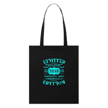 Geburtstag 2015 Limited Edition Geschenk Used Cool - Stanley/Stella Bio-Stoffbeutel - Schwarz - Vorne