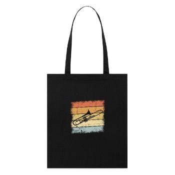Trombone Instrument - Tote bag bio Stanley/Stella - noir - Devant