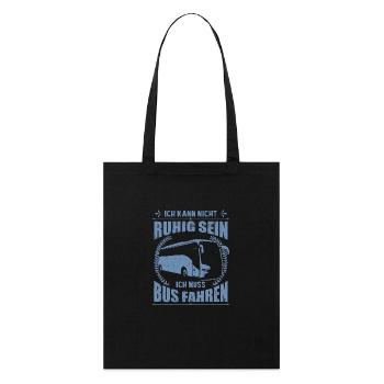 Busfahrer Geschenkideen ich kann - Stanley/Stella Bio-Stoffbeutel - Schwarz - Vorne