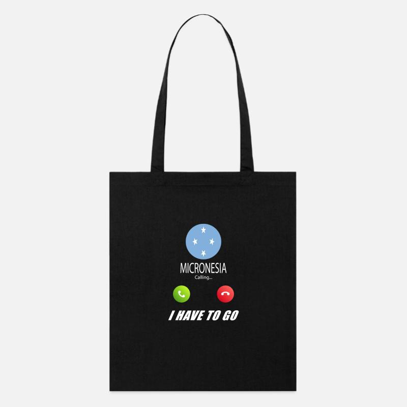 Micronesia calls on Lusiger flags saying - Stanley/Stella Organic Tote Bag - black