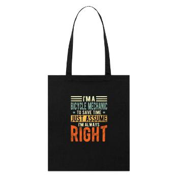 Bicycle mechanic - Stanley/Stella Organic Tote Bag - black - Front
