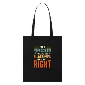 Infirmière médico-légale - Tote bag bio Stanley/Stella - noir - Devant