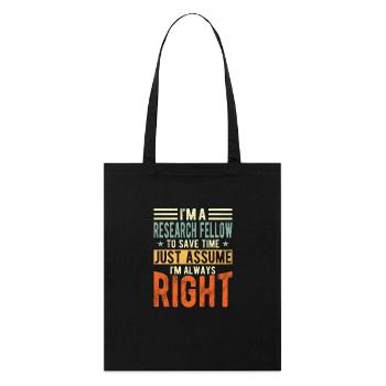 Associé de recherche - Tote bag bio Stanley/Stella - noir - Devant