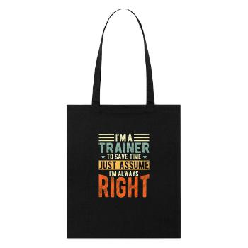 Entraîneur - Tote bag bio Stanley/Stella - noir - Devant