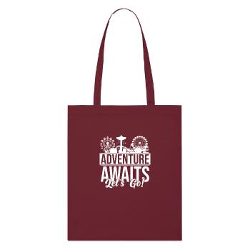 Amusement Park Folk Festival Family Outing - Stanley/Stella Organic Tote Bag - burgundy - Front