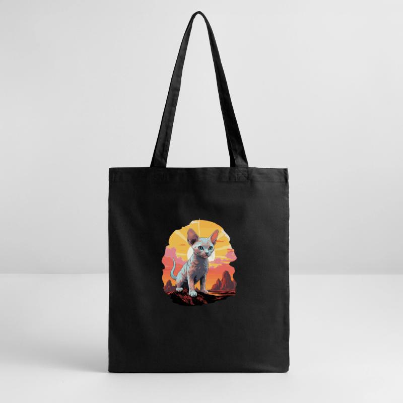 Devon Rex Kätzchen Devon Rex Katze Stanley/Stella Bio-Stoffbeutel