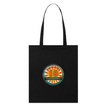 18 Anniversaire 2007 - Tote bag bio Stanley/Stella - noir - Devant