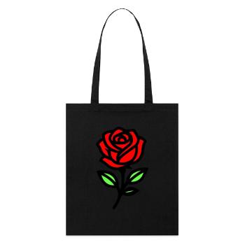 Fleur de rose - Tote bag bio Stanley/Stella - noir - Devant