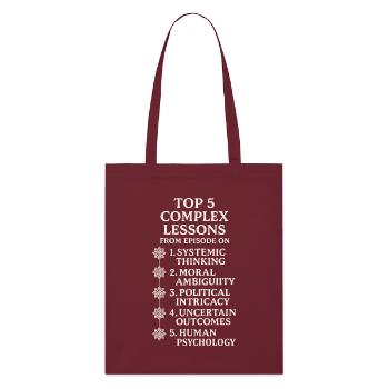 Des leçons complexes - Tote bag bio Stanley/Stella - bordeaux - Devant