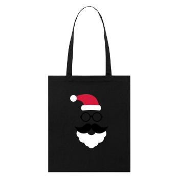 Hipster Santa Claus - Tote bag bio Stanley/Stella - noir - Devant