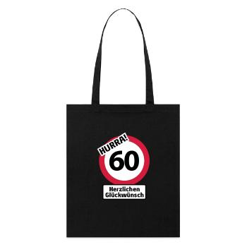 Hurrah 60 Birthday - Congratulations | - Stanley/Stella Organic Tote Bag - black - Front