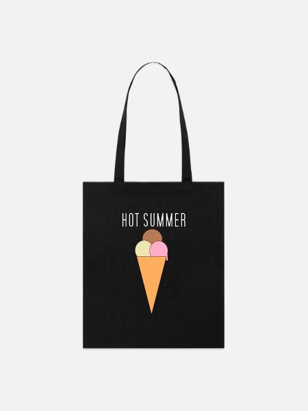 Heißer Sommer - Stanley/Stella Bio-Stoffbeutel - Schwarz
