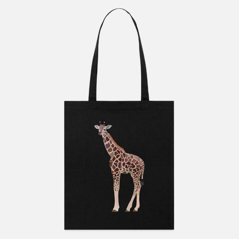 Gina, Giraffe - Stanley/Stella Bio-Stoffbeutel - Schwarz